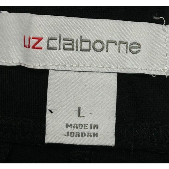 Liz Claiborne Pants Womens Large Black Actual 34X29 4 Way Stretch Pull On NWT - Picture 6 of 10